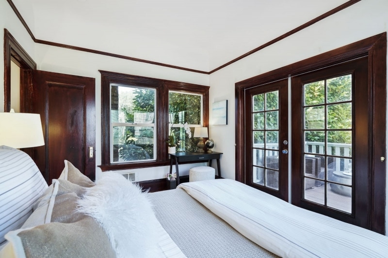 There's a ton of morning light in this bedroom