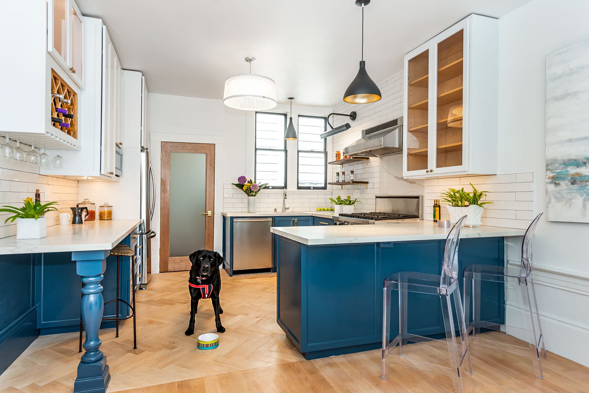 Mr. Raffi is waiting for a gourmet meal that you can prepare in 714 Page's chef-worthy kitchen. There's a 36-in Viking gas stove, hood, new 36-in stainless steel refrigerator and plenty of storage.