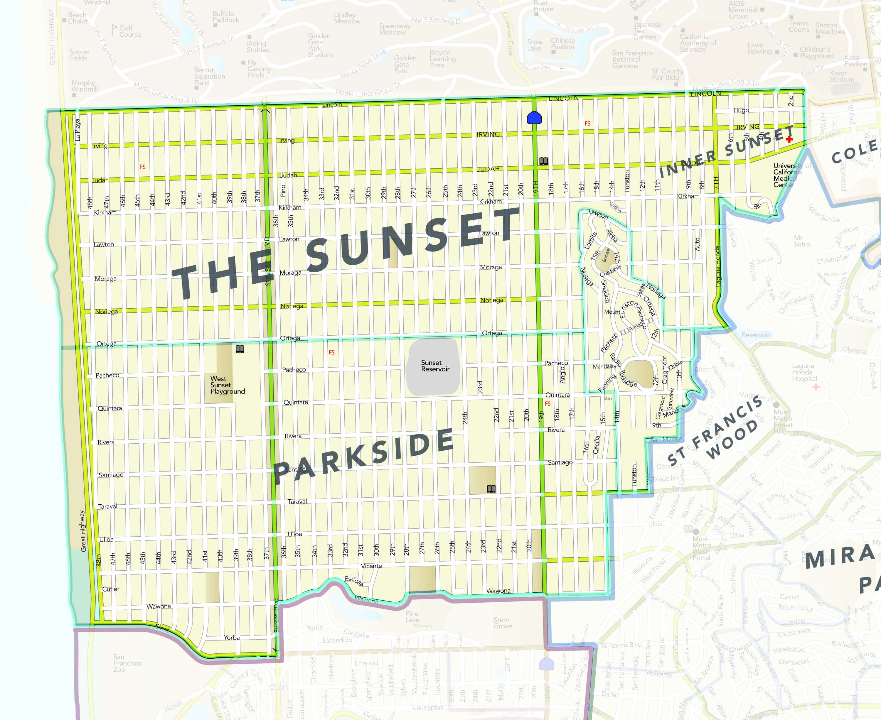 District 2: Towards the Beach, South of the Park
