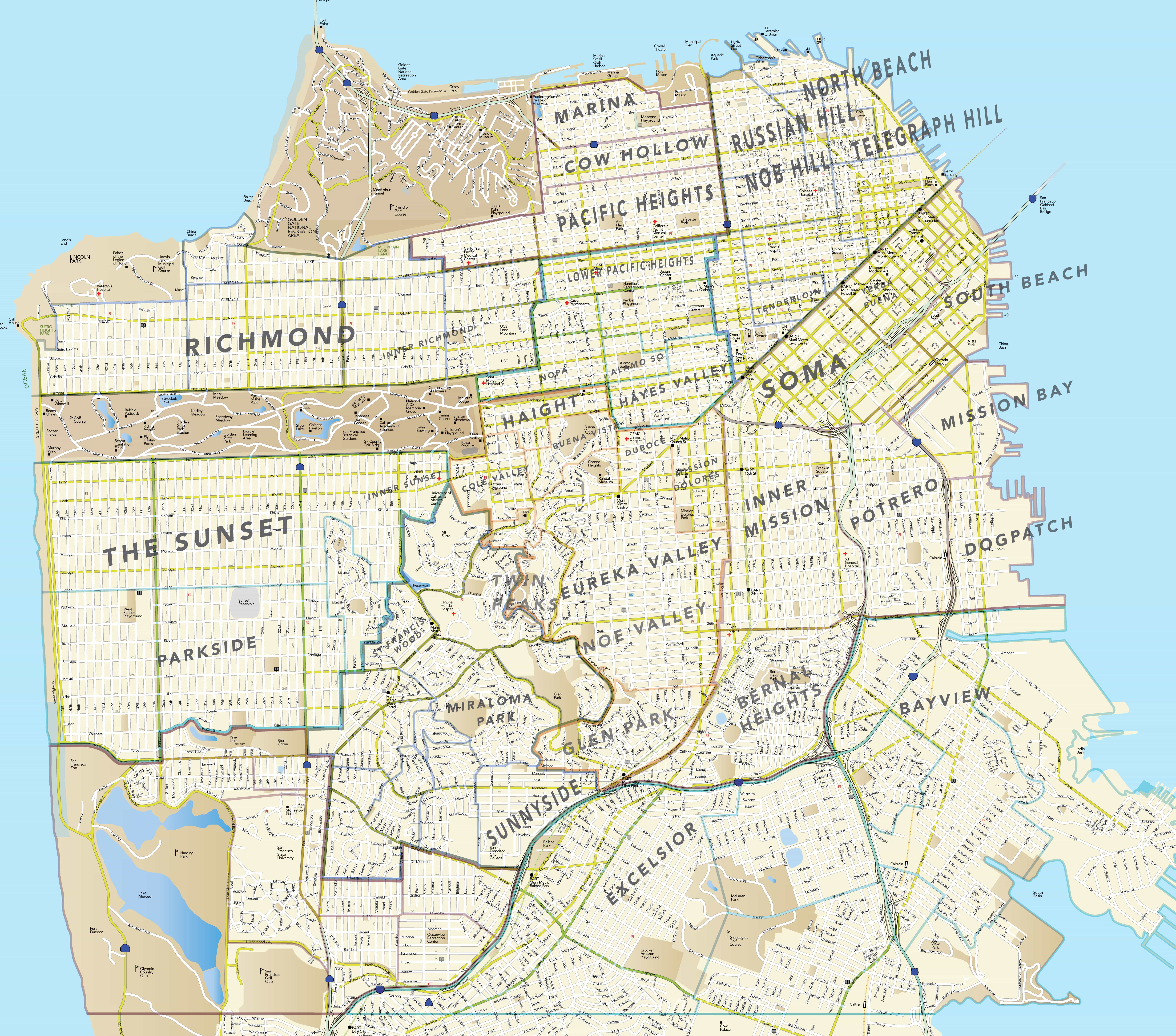 All of the MLS Districts in San Francisco
