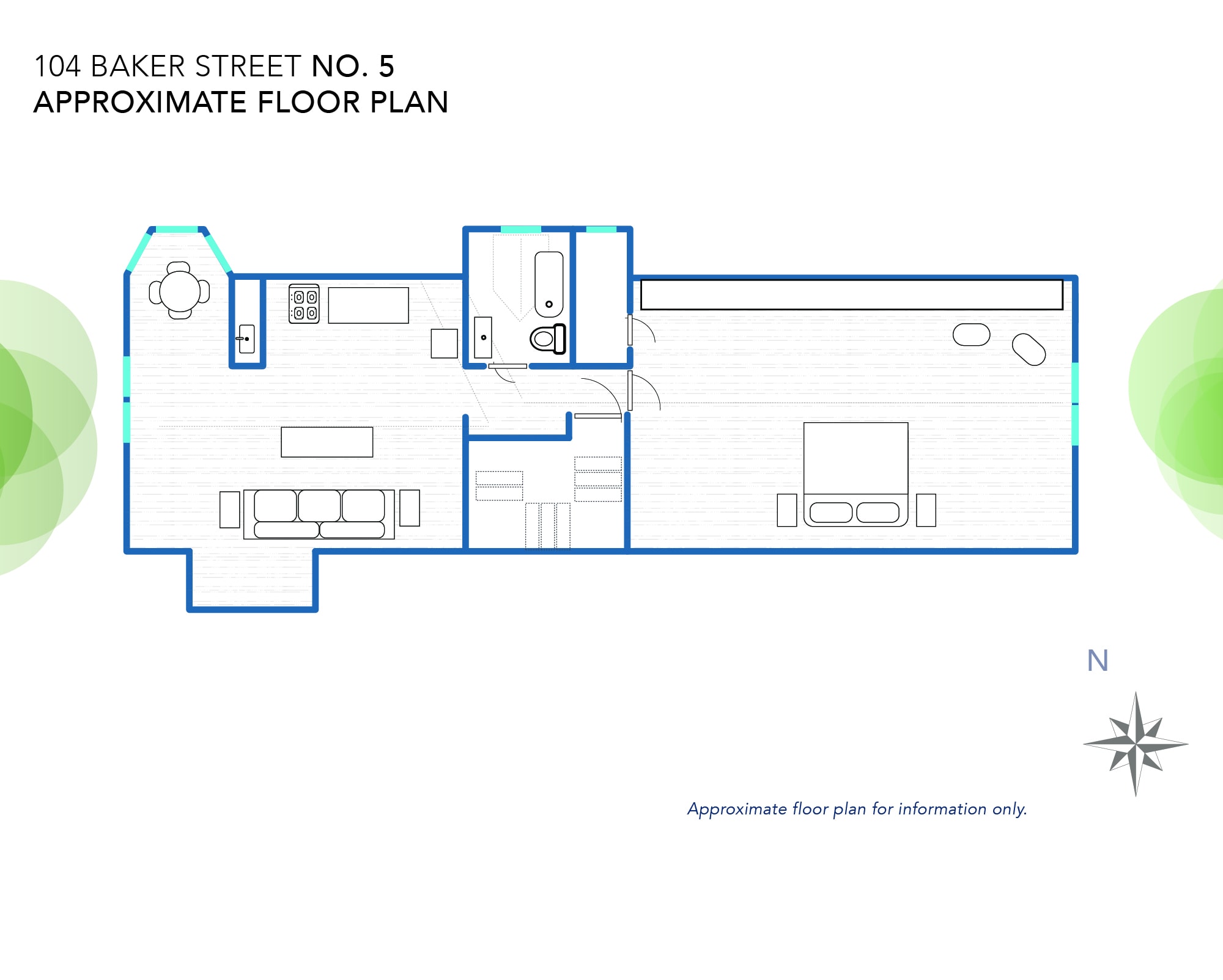 104 Baker's Floor Plan (approximately)