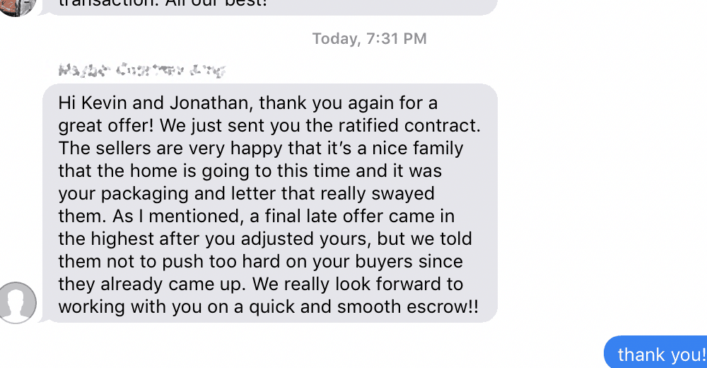 Text Agent compliment 2017