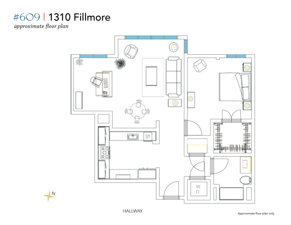 1310 Fillmore - Approx Floorplan@2x 1310 Fillmore #609