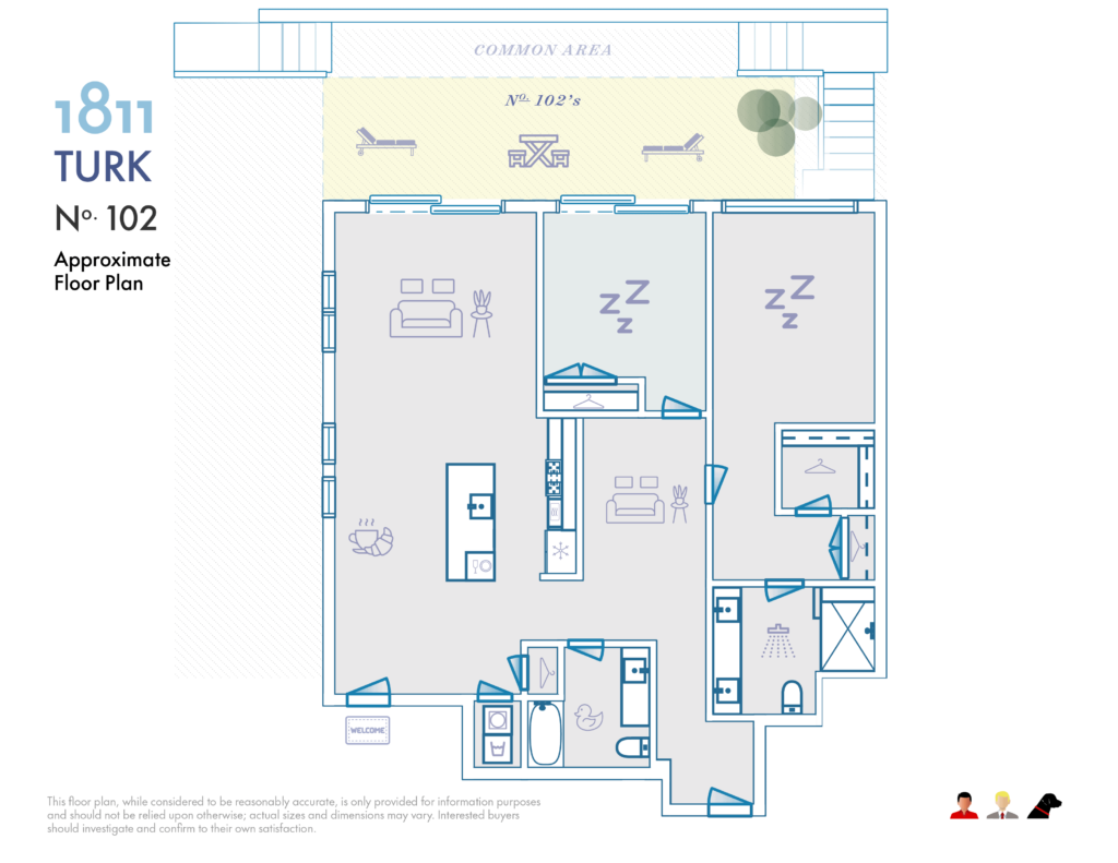 The Floor Plan for #102