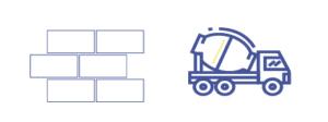 Brick and concrete Brick and concrete illustration