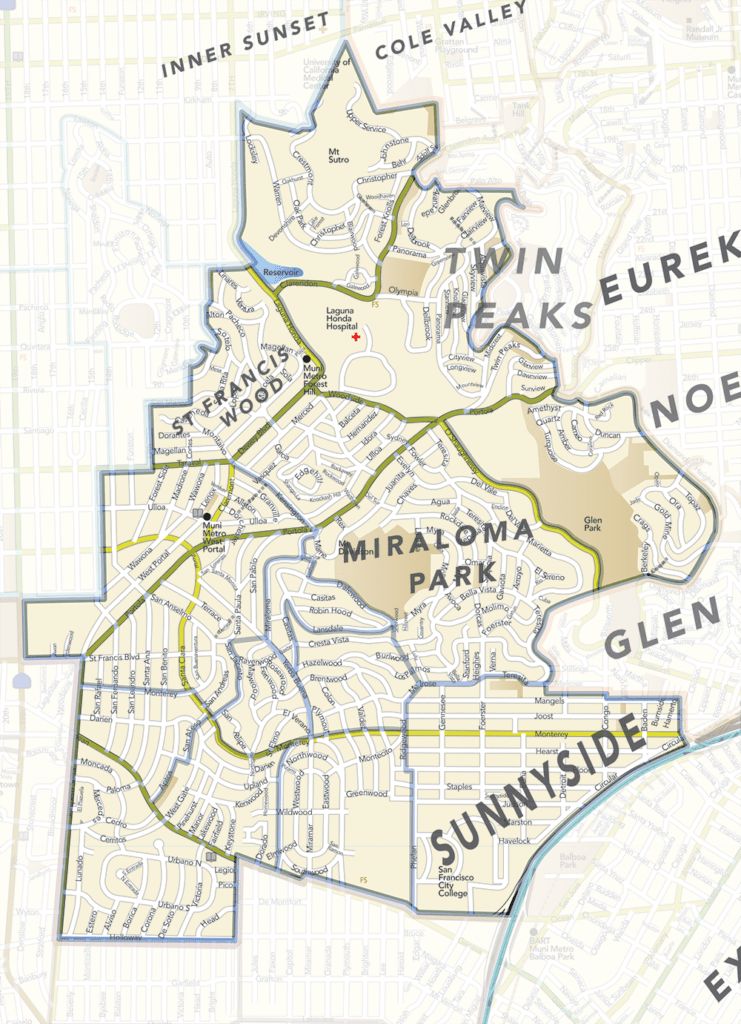 MLS District 4 highlighted Map of MLS District 4 in the heart of San Francisco