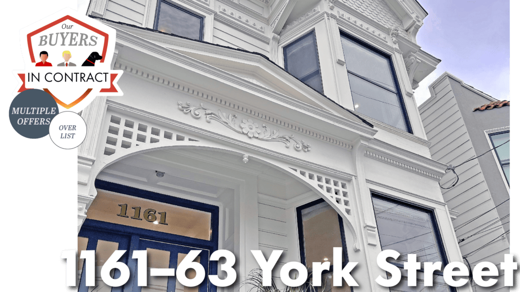 Graphic showing home buyer success in San Francisco's Inner Mission District with a luxe home with Kevin+Jonathan