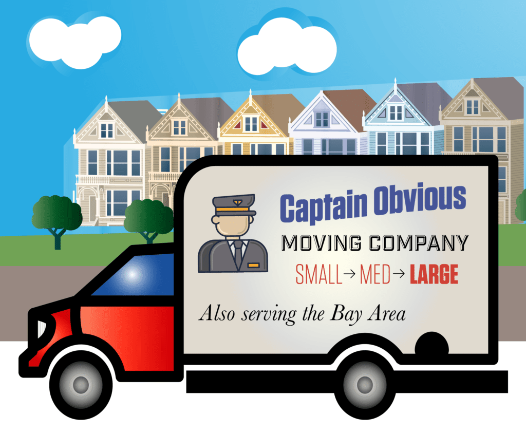 Graphic showing moving truck