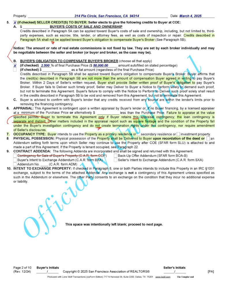 SFAR Contract - Dec 24 version - page _Page_02 Image of the SFAR Form Contract, page 3, Dec 2024 Version