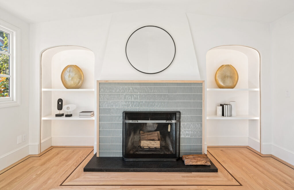 The main fireplace