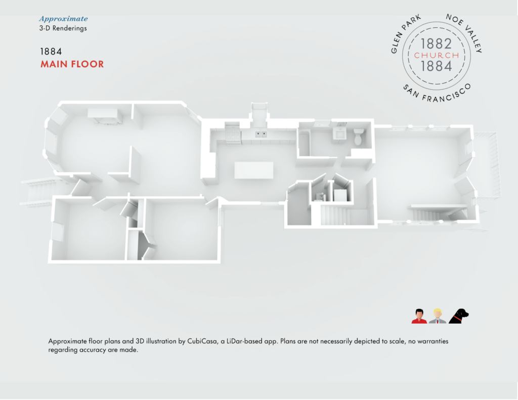 1882-84 Church - 3D Render Main Floor@2x A 3-D rendering of the grounde floor