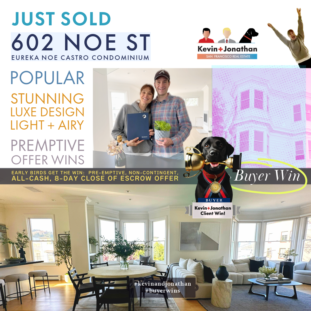 Collage of happy buyer scenes in San Francisco