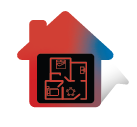Floor Plan Icon – Showcasing a detailed layout representation inside a home silhouette.