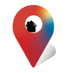 Location Pin Icon – Highlighting property location with a home marker inside a map pin.