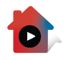 Video Tour Icon – Indicating property video tours with a play button inside a house.